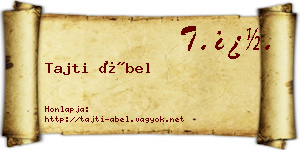 Tajti Ábel névjegykártya