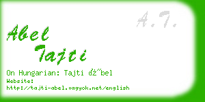 abel tajti business card